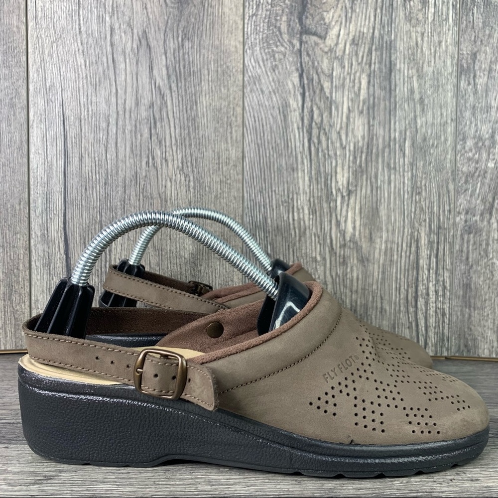 Fly Flot Daisy Nubuck Slingback Mules